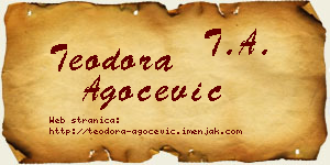 Teodora Agočević vizit kartica